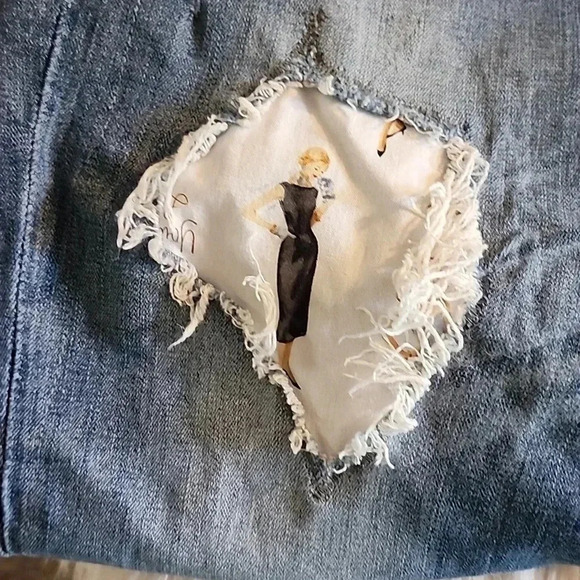 EXPRESS Vintage Patch Ankle Boyfriend Mid Rise - Picture 2 of 9